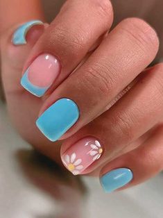 The Best 25 Light Blue Nails for 2023 Cute Manicure Full Cover Nail Tips, Fake Nails Long, Nagel Tips, Nail Type, Stick On Nails, False Nail, Artificial Nails, Rhinestone Nails, Black Love