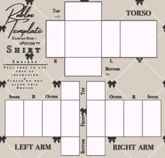 a diagram showing the parts of a shirt and how to cut it out with scissors