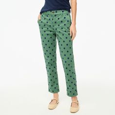 Printed high-rise girlfriend chino pant