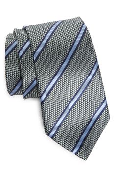 The Italian luxury fashion house brings its timeless elegance to a diagonally striped jacquard tie masterfully crafted in Italy from rich Mulberry silk. 100% silk Dry clean Made in Italy Elegant Striped Suit And Tie Accessories For Black Tie, Elegant Striped Suit Accessories For Workwear, Elegant Pinstripe Standard Tie, Elegant Pinstripe Ties For Business, Elegant Striped Ties For Office, Elegant Striped Ties For Work, Bold Stripes, Italian Luxury, Fashion House