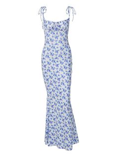 Get ready to turn heads with the Yaneth Floral Maxi Dress! This slim fit, high waist dress features a strappy neckline and a stunning fishtail skirt. Perfect for any occasion, this feminine and resort-style dress is part of the Good Girl Things Summer in Bloom Collection. Details Yaneth Floral Maxi Dress in Blue Slim Fit High Waist Slim Long Dress Strappy Fishtail Skirt Feminine, Resort Style Good Girl Things Summer in Bloom Collection The Good Girl, Elegant Bodycon Dress, Fishtail Skirt, Girl Things, Knitted Bodycon Dress, High Waist Dress, Long Sleeve Knit Dress, Bodycon Maxi Dresses, Backless Maxi Dresses