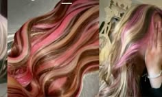 Pink Calico Hair, Purple Plum Hair, Hair For Birthday, Hair Subliminal, Alt Hair Styles, Oc Hairstyles