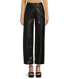 Antonio Melani Layla Genuine Leather Straight Wide Leg Pant | Dillard's Leather Culottes, Career Woman, Antonio Melani, Wide Leg Pant, Dillard's, Long Pants, Skirt Pants, Modern Woman, Fall Fashion