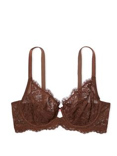 We call it fabulous for a reason. Finished with ultra-soft and smoothing lace wings, this full-coverage lace style is even better than before. Features a 3-piece construction that provides extra support and coverage for larger cup sizes. The Fabulous Bra: an unlined bra available in extended sizes. Available in 26 sizes: 34D-DDD, 34G, 36-42C-DDD, 36-42G, 44C-D Lift & Lining Unlined Underwire 3-part cup design Straps & Hooks Adjustable straps Back hook-and-eye closures Details & Fabric Cutout at center front Forever Stretch™ Lace wings for a smoothing fit around the band Enhanced with LYCRA® ADAPTIV fibers for your best fit ever Partially made from recycled materials Hand wash Imported LYCRA® ADAPTIV is a product of The LYCRA Company Victoria Secret Lace Bras, Full Coverage Lace Bra With Lace Closure, Victoria's Secret Full Coverage Bra With Removable Pads, Victoria's Secret Lace Trim Bra, Victoria's Secret Spring Bra With Lace Trim, Victoria's Secret Sheer Lace Bra, Victoria's Secret Bra With Built-in Bra, Victoria's Secret Tops With Built-in Bra For Daywear, Victoria's Secret Lace Sleepwear With Built-in Bra