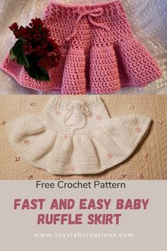 crochet baby ruffle skirt free pattern and instructions to make it in any size