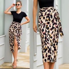 Leopard Print Midi Skirt Price Firm Pre-Order Ships In 2 Weeks Elegant Leopard Print Summer Bottoms, Leopard Print Skirt For Summer Party, Leopard Print Party Skirt For Summer, Summer Party Leopard Print Skirt, Summer Party Leopard Print Bottoms, Leopard Print Midi Skirt, Print Skirts, Printed Midi Skirt, Classic Outfits