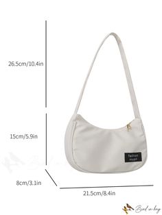 BirdinBag - Versatile Womens Solid Shoulder Handbag - New Underarm Bag for Every Occasion Hobo Bag Patterns, Underarm Bag, Shoulder Handbag, Hobo Bag, Bag Pattern, Shoulder Handbags, Color White, Zipper, Handbags