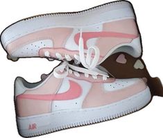 Risk And Reward, Black Air Force 1, Air Force 1s, Custom Air Force 1, First Crush, Cute Nike Shoes, Leather Paint, Cute Nikes, Pink Nikes