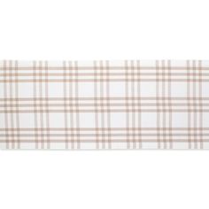 a white and tan plaid table runner