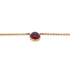 This is part of Chairish’s Fine Jewelry assortment.  This is a beautiful bezel set cabochon garnet pendant on a 14K gold chain. The back of the pendant is marked 14K. It dates from the turn of the century and was made by a Newark maker. Condition is excellent. Bezel Set Cabochon, Garnet Pendant, Turn Of The Century, Bezel Setting, Gold Chain, Gold Chains, Garnet, Dates, Fine Jewelry