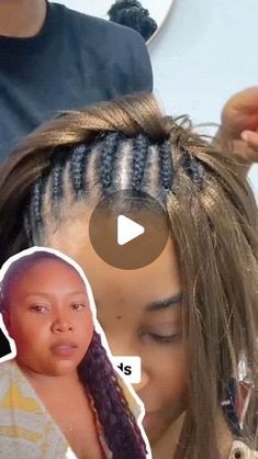 Invisible Braids With Human Hair, Crochet Hairstyles For Black Women Straight, Braid Pattern For Sew In With Closure, Crochet Hair Styles Straight, Crochet Box Braids Rubber Band Method, Crochet Straight Hair No Leave Out, Braids With Extra Hair, Hair Braiding Techniques, Crochet Weave Hairstyles Straight Hair