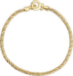 Timeless Tarnish Resistant Gold-tone Bracelet, Classic Tarnish Resistant Gold-tone Bracelet, Gorjana Venice Bracelet, Gold-tone Solid Link Round Bracelet, Classic Gold Brass Bracelet, Tarnish Resistant, Textured Bracelet, Twisted Bracelet, Rope Bracelet, 18k Gold