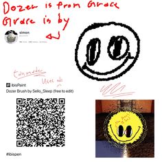 a poster with some words on it and pictures of smiley faces in different colors, sizes and shapes