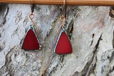 Red Earrings, Dangle Earrings, Drop Earrings, Boho earrings, Copper Earrings, Czech Glass Earrings, Boho Jewelry, Birthday Gift For women Color : Picasso Czech Glass Beads Table Cut Triangle Beads Opal Red ( 19x14mm ) Finish : Antique copper findings Size : 2 inches including the antiqued Copper lever back Ear wires : Antiqued copper lever back Available in orange : https://www.etsy.com/listing/481394676/orange-earrings-dangle-earrings-drop?ref=shop_home_active_11 Czech Glass Beads Earrings : ht Vintage Red Copper Earrings, Red Copper Earrings, Red Copper Dangle Earrings, Red Copper Earrings As Gift, Red Copper Earrings Gift, Red Copper Drop Earrings, Nickel-free Red Copper Earrings, Red Earrings Dangle, Dark Red Earrings