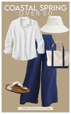 Coastal grandma spring outfit ideas 2024 Spring Fashion Over 50, Grandmother Clothes, Mom Wardrobe