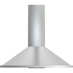 a stainless steel range hood on an isolated white background