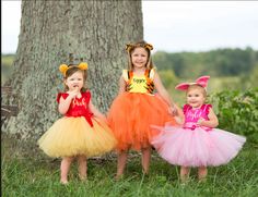 How cute Are these Winnie the Pooh dresses!! Oh so cute!!! Perfect for Halloween,dress up, birthdays,and special events! This dress is made knee length,you dont have to leave a measurement,but if you choose to please leave a measurement from armpit to desired length. Choose which style from the Menu,Winnie,Tigger or Piglet! Ears are NOT included but can be added on from the drop down menu.(Ears may vary in style depending on stock) Exclusive Design to Pink Toes & Hair Bows Winnie The Pooh Halloween Costume Family, Winnie The Pooh And Piglet Costume, Winnie The Pooh Costumes Diy, Bear Fancy Dress, Fancy Dress Diy, Piglet Ears, Winnie The Pooh Dress, Piglet Costume, Tigger Costume