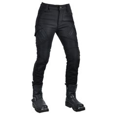 Women Winter Waterproof Armored Riding Plus Velvet Pants is motorcycle ready for cold weather, while at the same time, being spot on when it comes to fashion trends. The sleek polyester and cotton fabrics used in the jeans mix into the perfect blend of utility and comfort. CE Certified Knee Hip Protective Pads ⇨ The knee and hip pads are detachable and easy to mount. Insert them into their special pockets for added protection on the road. Reinforced Stitching ⇨ The pants feature reinforced stitc Casual Straight Leg Bottoms For Motorcycling, Casual Straight Leg Motorcycle Bottoms, Biker Bottoms Straight Leg For Motorcycling, Biker Straight Leg Bottoms For Motorcycling, Biker Style Straight Leg Bottoms For Motorcycling, Edgy Black Bottoms For Outdoor, Fitted Biker Bottoms For Outdoor, Winter Outdoor Pants With Belt Loops, Fitted Motorcycling Pants With Pockets