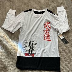 Brand New With Tag Basement Long Sleeve Shirt With Anime Print In White Size S/M Basement, Long Sleeve Tees, Long Sleeve Shirts, Tee Shirts, Mens Shirts, Man Shop, White, Long Sleeve, Color