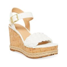 Manufacturer: Cool Planet by Steve Madden Size Origin: US Style Type: Wedge Sandals Collection: Cool Planet by Steve Madden Closure: Material: Synthetic/TPR Fabric Type: Sku: BH5675565 Size: 6.  Color: White.  Gender: female.  Age Group: adult. Bass Sandals, Steve Madden Shoes Sandals, Crystal Sandals, Ankle Strap Wedges, Strap Wedge, Womens Sandals Wedges, Buckled Heels, Shoes Heels Wedges, Ankle Strap Pumps