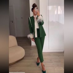 Gorgeous Green Suit Set. Blogger Favorite. Sold Out Online. Lapelless Blazer And Fabric High Waisted Pant. Nwt. Both Blazer And Pants Are Size M Questions? Leave A Comment Below! Elegant Green Evening Pantsuit, Chic Green Pantsuit For Party, Chic White Zara Sets, Elegant Green Formal Pantsuit, Fitted Zara Pantsuit For Office, Chic Green Workwear Sets, Chic Zara Sets For Workwear, Elegant Zara Long Sleeve Pantsuit, Elegant Zara Pantsuit