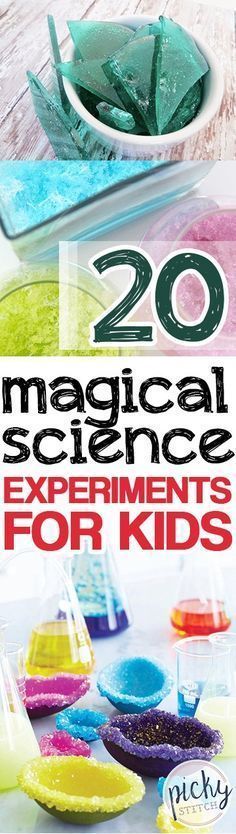 the cover of 20 magic science experiments for kids