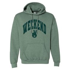 Time for the weekend! Be extra cozy in this 'Weekend' hoodie! Oversized Sweatshirt For Weekend, Relaxed Fit Sweatshirt For Weekend, Winter Weekend Sweatshirt, Relaxed Fit, Winter Weekend Sweatshirt With Relaxed Fit, Winter Weekend Sweatshirt In Relaxed Fit, Winter Long Sleeve Sweatshirt For Weekend, Relaxed Fit Sweatshirt For Weekend Winter Wear, Winter Weekend Relaxed Fit Sweatshirt, Letter Print Sweatshirt For Fall Weekend