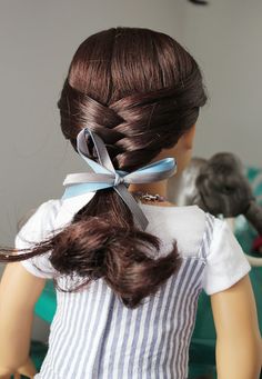 Doll Hairstyle, Doll Hairstyles, Hairstyle Black, Kids Hairstyle, American Girl Diy, Ag Hair Products