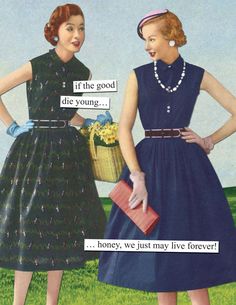 two women in dresses are talking to each other on the cover of a book,