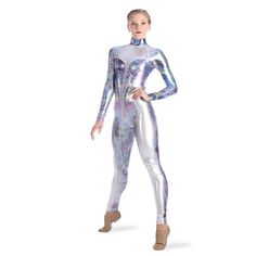 PRICES MAY VARY. Alexandra Collection Womens Metallic Foil Galaxy Princess Dance Costume Unitard With Dye-Subliated Details Dye-Sublimated Details Are Intricate And Realistic, And Will Never Peel Or Crack Smooth, Cool Moisture-Wicking Poly/Spandex Blend Construction Full Front Lining | Center Back Zipper Proudly Made In The USA The Galaxy Princess Unitard is a full coverage, long sleeve mock neck foil unitard. The style lines and laced details on the unitard and underneath the sleeves add the ex Galaxy Princess, Dance Unitard, Princess Dance, Rave Costumes, Festival Costumes, Beautiful Costumes, Metallic Foil, Dance Costume, Dance Outfits