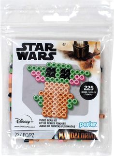 the star wars bead kit is packaged in plastic