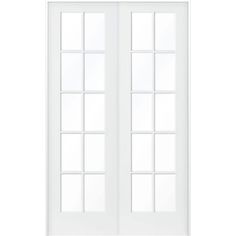 a white door with glass panels