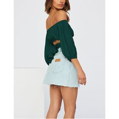 Dark Green Hollow-out Off Shoulder Crop Tops Off Shoulder Crop Top, Shoulder Crop Top, Women Tops, Crop Tops Women, Dark Green, Off Shoulder, Crop Top, Navy Blue, Womens Tops