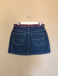 90s High Waist Denim Skirt, 90s Style Medium Wash Denim Skirt, 90s Style Cotton Denim Mini Skirt, 90s Style Cotton Mini Denim Skirt, 90s Denim Blue Cotton Denim Skirt, 90s Cotton Denim Blue Denim Skirt, 90s Denim Blue Cotton Skirt, 90s Style Cotton Skirt With Pockets, 90s Style Denim Mini Skirt