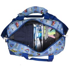 Make packing for sleepovers, sports practices, and weekends at grandma’s a breeze with Wildkin's Kids Overnighter Duffel Bag! The spacious interior means your child can pack the essentials and then some, while the exterior zippered compartment conveniently stores the most important items so that your child can access them in a flash. Each Overnighter Duffel Bag is made with a durable exterior fabric and a nylon-lined interior. The Overnighter Duffel Bag comes complete with two attached carrying Kids Hero, Carry On Size, Barrel Bag, Duffel Bags, Rainbow Kids, Vehicle Design, Design Set, Personalize Bag, Theme Design