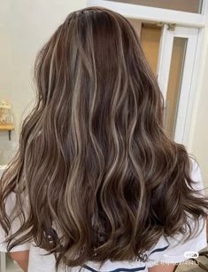 Haircolor Ideas For Dark Brown Hair, Toasted Blonde Balayage, Cute Hair Dyes For Brunettes, Layers Hair With Highlights, Dark Brown Hair With Ash Brown Lowlights, Dark Brown Hair With Milk Tea Highlights, Short Asian Hair Highlights, Bollyarge Hair, Hairdye Ideas Long Hair