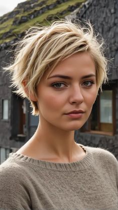 Short Pixie Haircuts Round Face, Short Bob Hairstyles For Round Faces, Short Hair Styles For Square Faces, Short Messy Bob Choppy Layers, Choppy Messy Short Hair, Sage Hair, Nails Ideas Short, Hairstyles And Colors, Celebrities Hairstyles