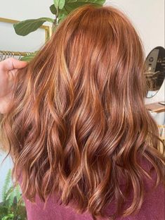 We love a rick dimensional red hair color. This was done by Hanna at Lifted Salon in a 3 hour inclusive session. Low Maintenance Red Hair Color, Multidimensional Red Hair, Multi Dimensional Red Hair, Red Dimensional Hair Color, Dirty Blonde Red Hair, Neutral Red Hair, Red Hair Glaze, Mid Length Red Hair, Red Hair With Dimension