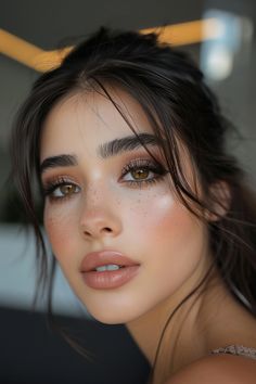 Make Up For Eyes Brown, 90s Makeup Glam, Model Make Up Looks, Brown Eye Makeup Looks Eyeshadows, Everyday Makeup Eyeshadow, Full Glam Brown Eyes, Brown Eyeshadow Brown Eyes, Soft Brown Eyeshadow Looks, Chocolate Brown Eye Makeup