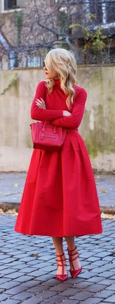 Red Style Monochromatic Outfit, Seeing Red, Pullover Outfit, Brick Road, Valentine's Day Outfit, Red Outfit, Wearing Red, Looks Style