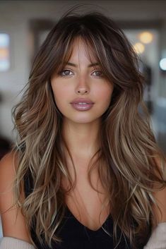 Waves With Curtain Bangs, Boring Hair, Long Brown Hair, Long Wavy Hair, Haircuts For Long Hair, Curtain Bangs, Long Hair Cuts