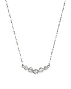 Bloomingdale's - Diamond Graduated Bezel Necklace in 14K White Gold, 0.25 ct. t.w. - 100% Exclusive Classic Silver Channel Set Necklace, Classic Silver Necklace With Channel Set, Classic Silver Necklace Channel Set, Platinum Diamond Necklace With Bezel Setting In Silver, Silver Diamond Necklace With Bezel Setting For Anniversary, Silver Platinum Diamond Necklace With Bezel Setting, Silver Diamond Necklace With Bezel Setting, Classic Round Channel Set Necklace, Classic Round Channel Set Necklaces