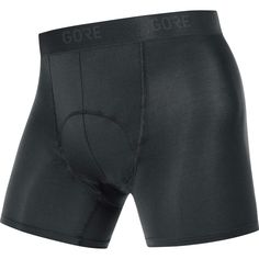 Slide the Gore Wear Men's C3 Base Layer Boxer Shorts+ underneath your trail baggies or cargo shorts to reap the benefits of irritation-free support in the saddle. This pair of padded boxer shorts is designed for casual cycling, ranging from laid-back cruises down the river parkway and adventure-seeking rides through the woods. Gore's Active Various chamois absorbs excess vibration coming through your frame as you ride over broken pavement and cruise over trail surfaces with rocks and roots. This Functional Sports Bottoms Multi-pack, Functional Sports Boxer Briefs, Functional Short Boxer Briefs For Sports, Mens Outdoor Clothing, Mens Boxer Shorts, Bike Wear, Man Bike, Coupon Binder, Mens Cycling