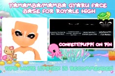 Gyaru Royale High Face Tutorial, Manba Gyaru Royale High, Royale High Gyaru Face, Royale High Faces Ideas