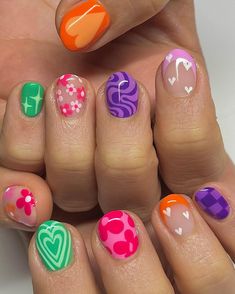 Summer Nail Color, Best Summer Nail Color, Teen Nails, Retro Nails, Nail Color Trends, Colorful Nail, Happy Nails, Summery Nails