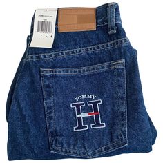 These Vintage Tommy Hilfiger Mom Jeans Are New With Tags. They Are A Medium Wash 100% Cotton Jean. The Back Pocket Has The Embroidered “H” On It. Waist Measures 29”. Rise Is 10.5” And The Inseam Is 29”. Made In 2001. Size 6 Tommy Hilfiger Blue Straight Leg Bottoms, Tommy Hilfiger Blue Denim Bottoms, Tommy Hilfiger Casual Jeans For Spring, Tommy Hilfiger Denim Bottoms For Spring, Tommy Hilfiger High Waist Casual Bottoms, Trendy Cotton Tommy Hilfiger Bottoms, Trendy Tommy Hilfiger Cotton Bottoms, Mom Denim, Vintage Mom