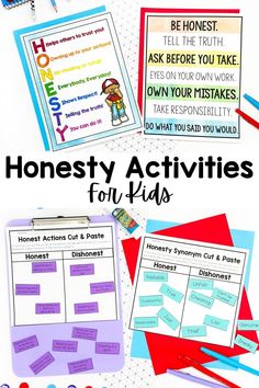 three different activities to teach kids about honesty