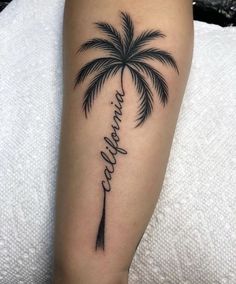 a palm tree with the words california on it