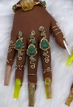 Full Finger Ring, Jade Buddha, Long Ring, Ring Making, Magic Hour, Jewelry Accessories Ideas