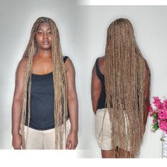 "Welcome to Zuma Wigs, I'm Chide! Our high quality, natural looking handmadewigs will make your life so much easier. Light weight and comfortable to wear, we custom make each wig to order, from a realistic synthetic hair fiber, just for you! DETAILS ⚬ Natural looking synthetic hair featuring neat knotless box braids. ⚬ Wig will take 2 to 3 weeks to make, and then it ships. ⚬ Choice of full lace wig, 7x7 closure, and 13x6 frontal. ⚬ Several color choices including all black, all blonde, black wit Black Roots Blonde Braids, Knotless Braided Wig, Wig With Closure, Blonde Braided Wig, Full Lace Braided Wigs, Braded Wig, Blonde Braids, Braids For Black Women, Wig Making